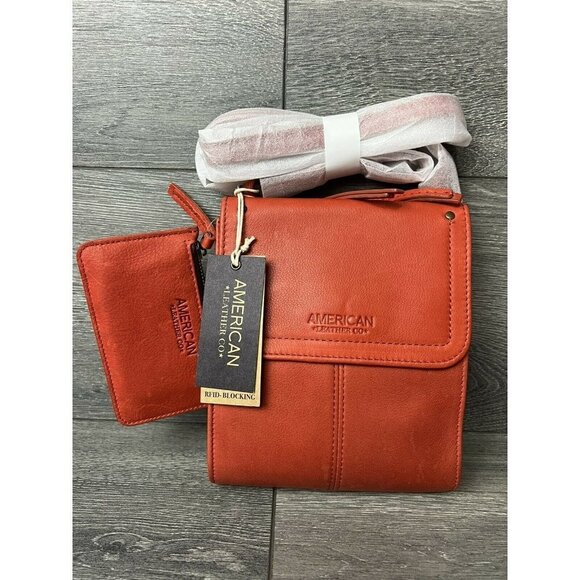 American Leather Co. Vintage Leather Crossbody - Kansas Whiskey Color - Picture 1 of 10